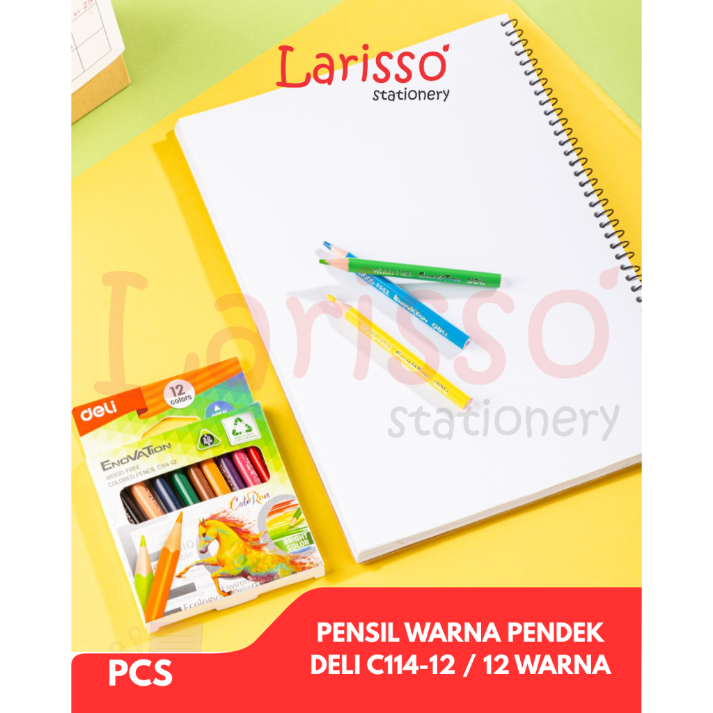 

DELI – PENSIL WARNA pulas pendek DELI Enovation C114-12 12c - Pcs