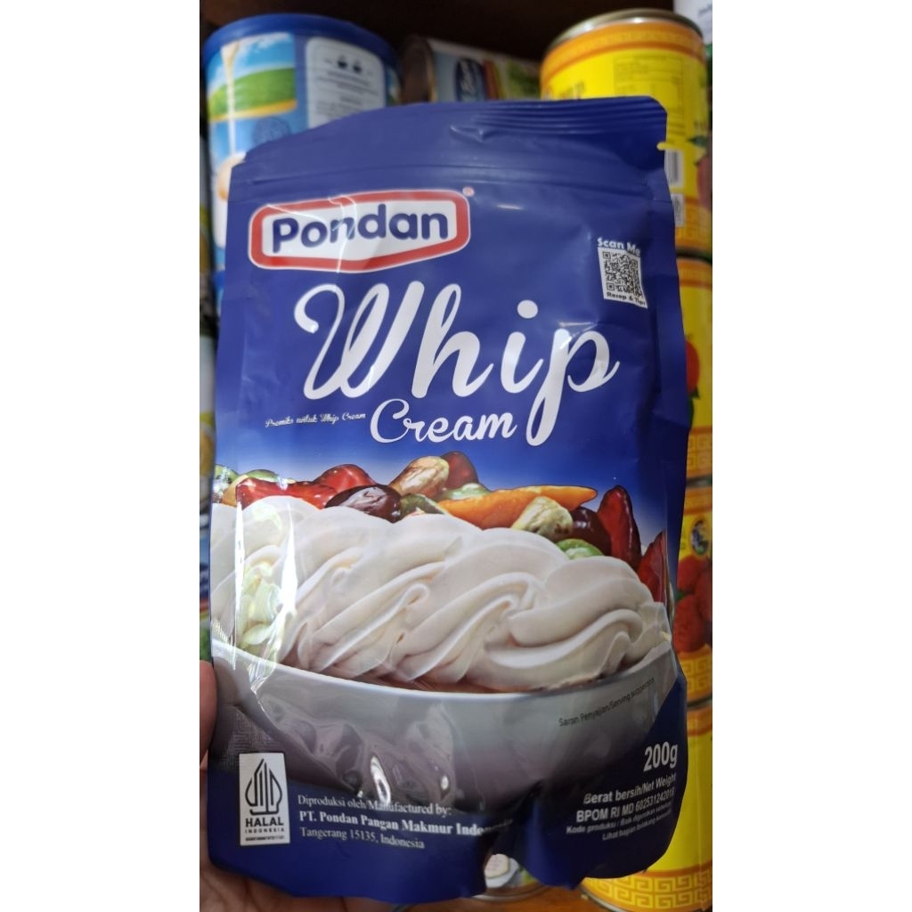 

whip cream pondan 200gram