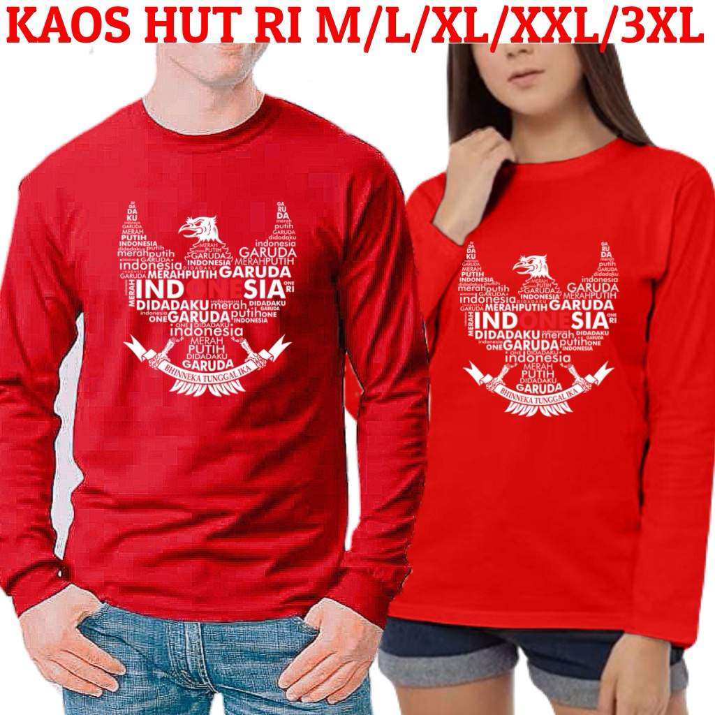 KAOS HUT RI KE 81 / KAOS HUT RI LENGAN PANJANG / KAOS 17 AGUSTUS LENGAN PANJANG