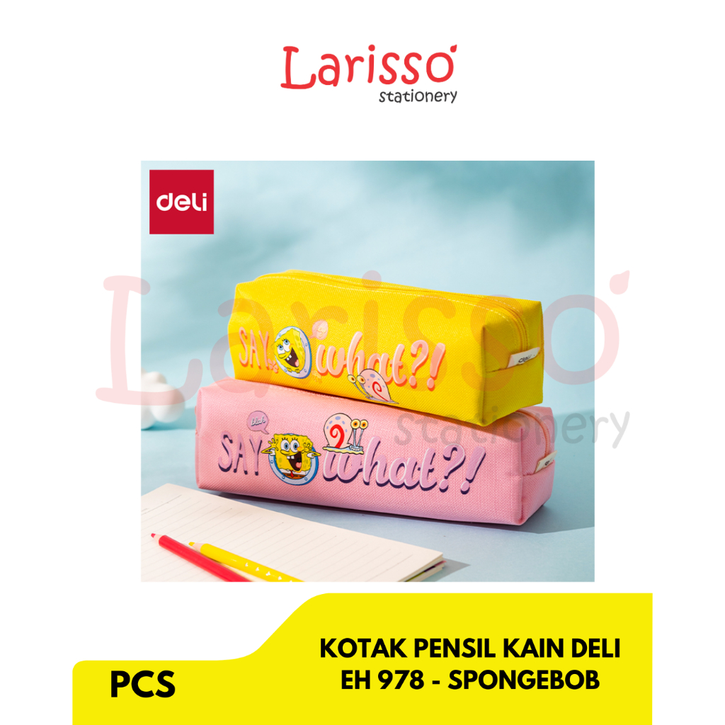 

DELI - (pcs) KOTAK PENSIL KAIN DELI H 978 - SPONGEBOB - Pcs