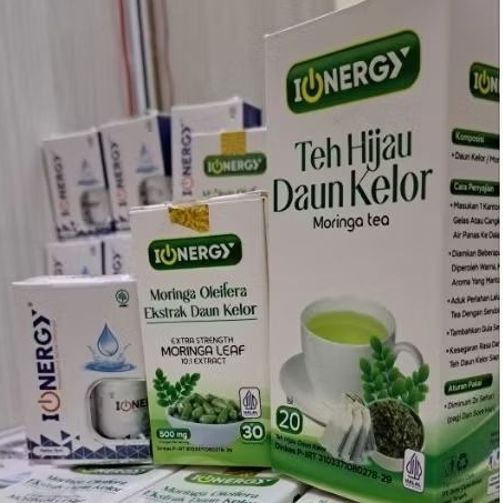

PROMO BUNDLING 3 ... IONERGY DROP 15ML , IONERGY Teh Hijau Daun Kelor, IONERGY Ekstrak Daun Kelor ( BPOM✅️ HALAL ✅️ )