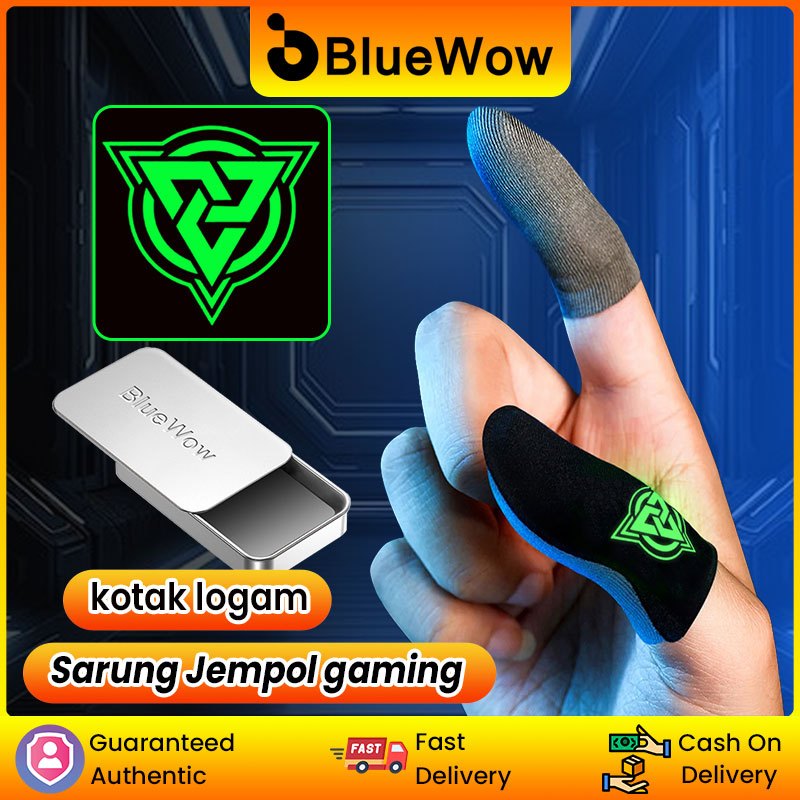 BlueWow Sarung Jari untuk Gaming Original Mobile Gaming Finger Sleeves Anti Keringat Isi 2pc Sarung 