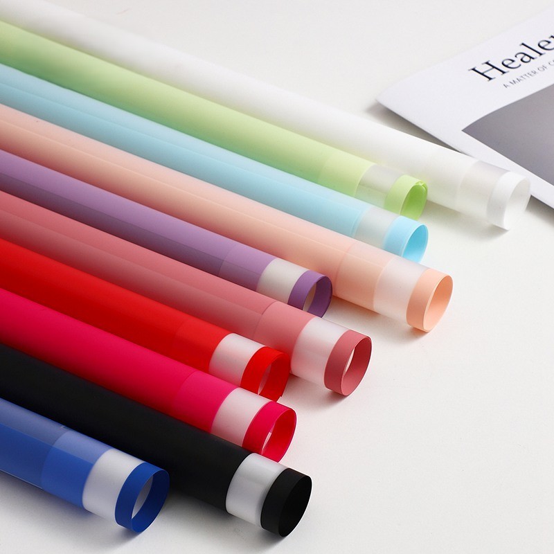 

Kertas Cellophane Transparan - Kertas Buket Bunga Transparent Big Dual Colored List - Flower Wrapping Paper Line Besar