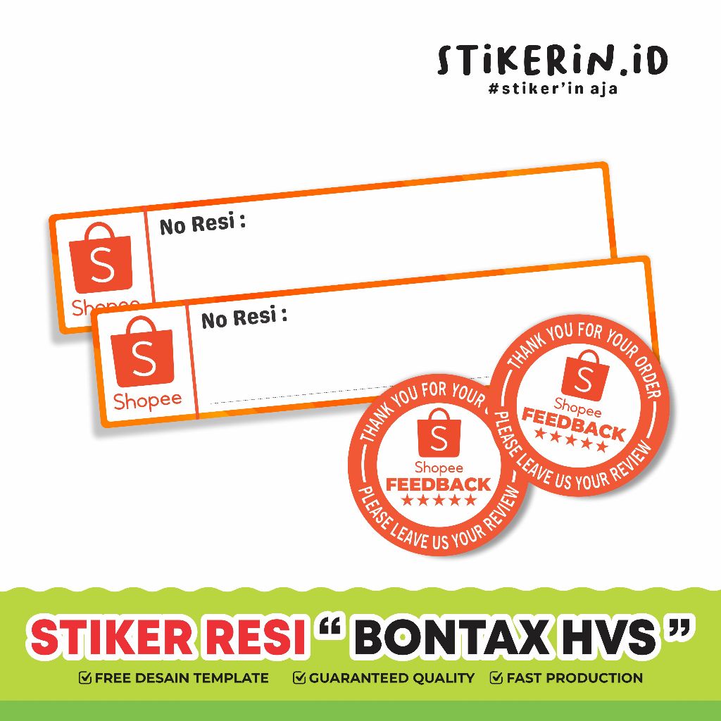 

Stiker Resi / Label Pengiriman / Stiker Resi Pengiriman Shopee / Stiker Feedback