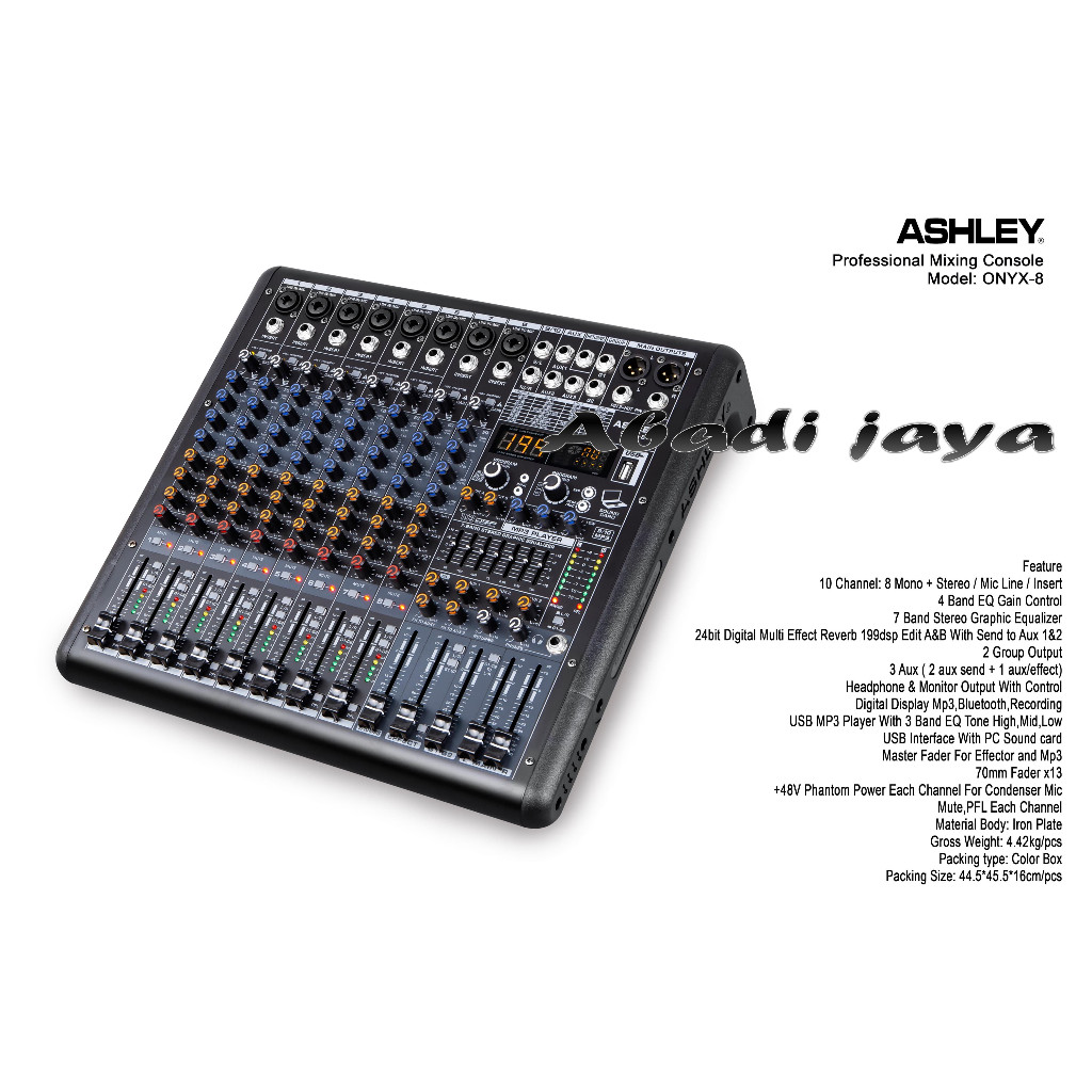 mixer ashley onyx8 ORYGINAL 8channel ASHLEY ONYX 8