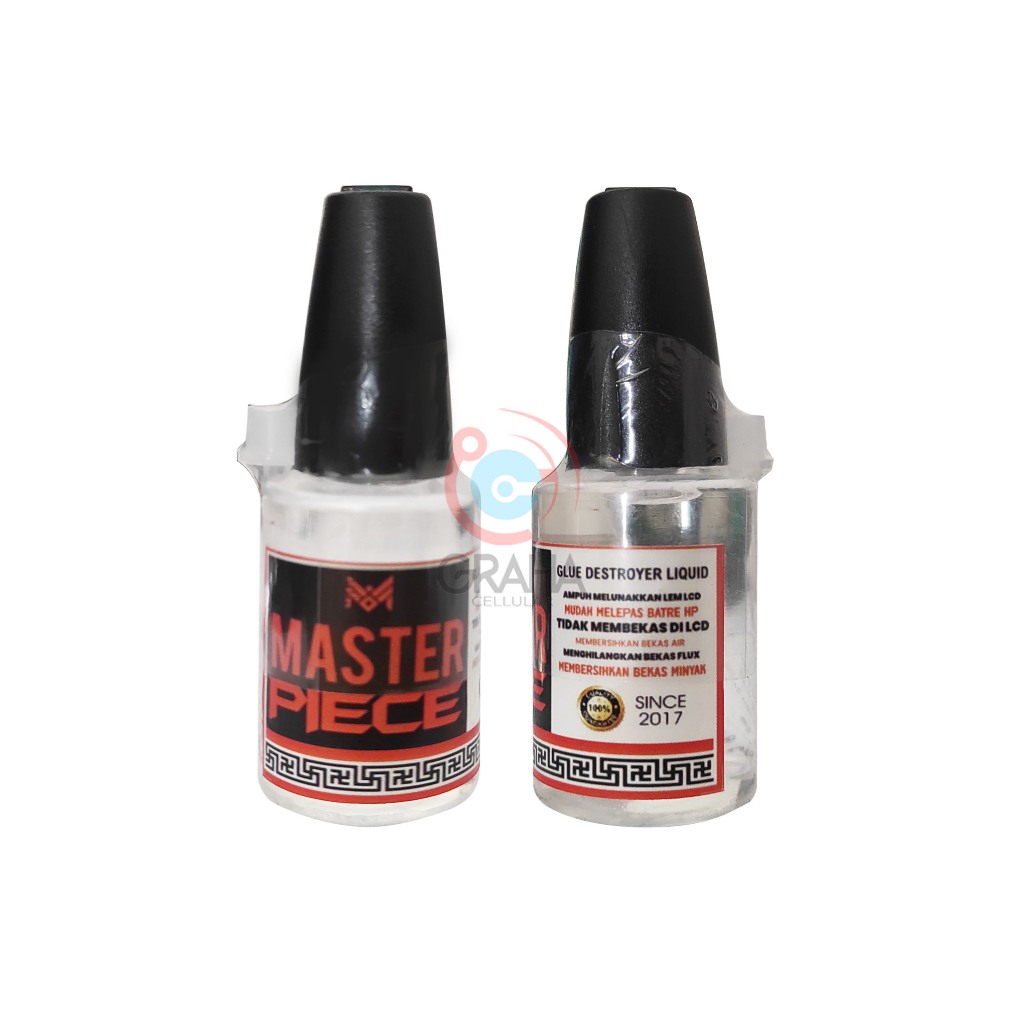 GLUE REMOVER MASTER PIECE FOR LCD, BATERAI, BACKDOOR, FLEX, DLL 20ML BOTOL BENING