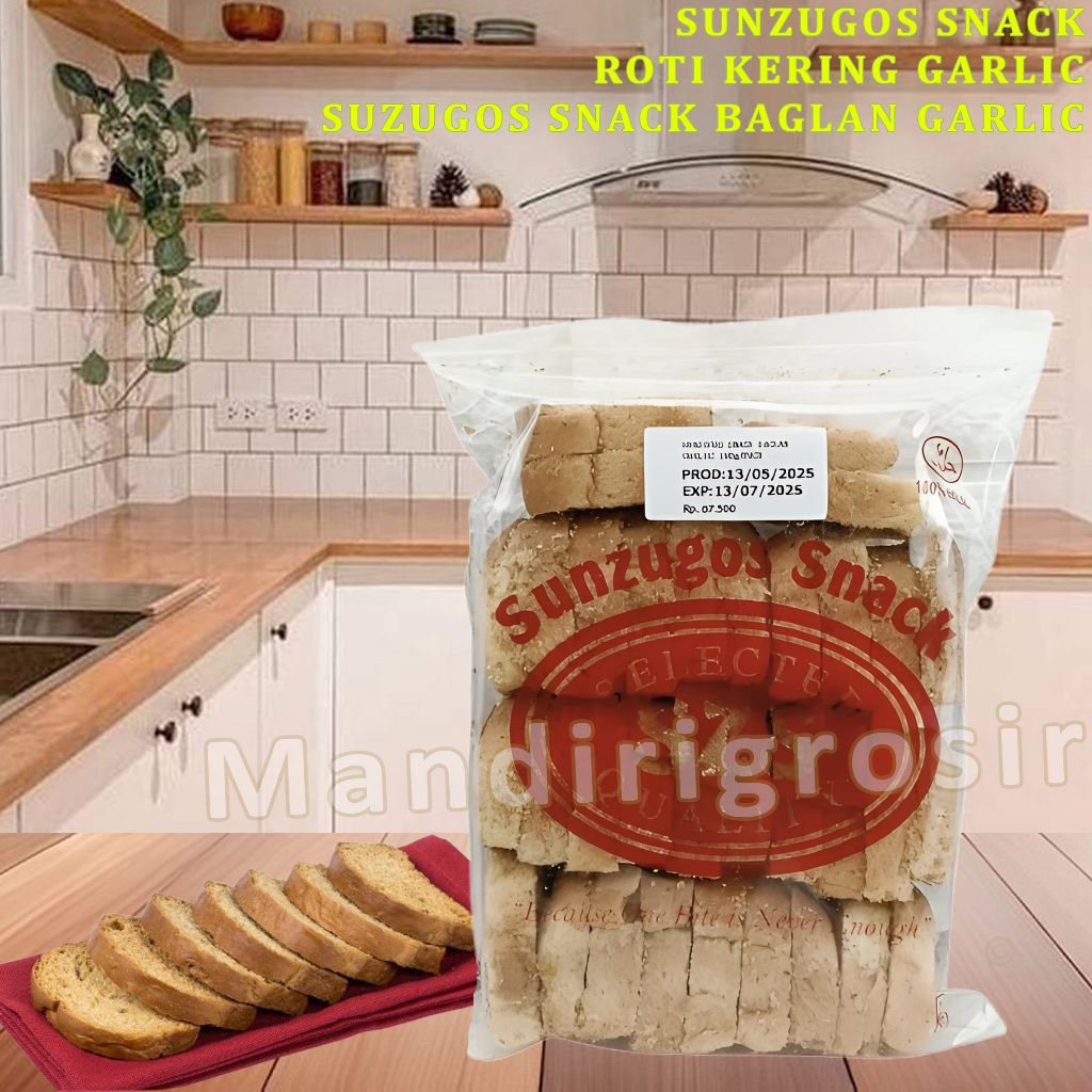 

Roti Kering Garlic * Sunzugos Snack * Snack Roti Kering Garlic Suzygos Baglan * 150gr