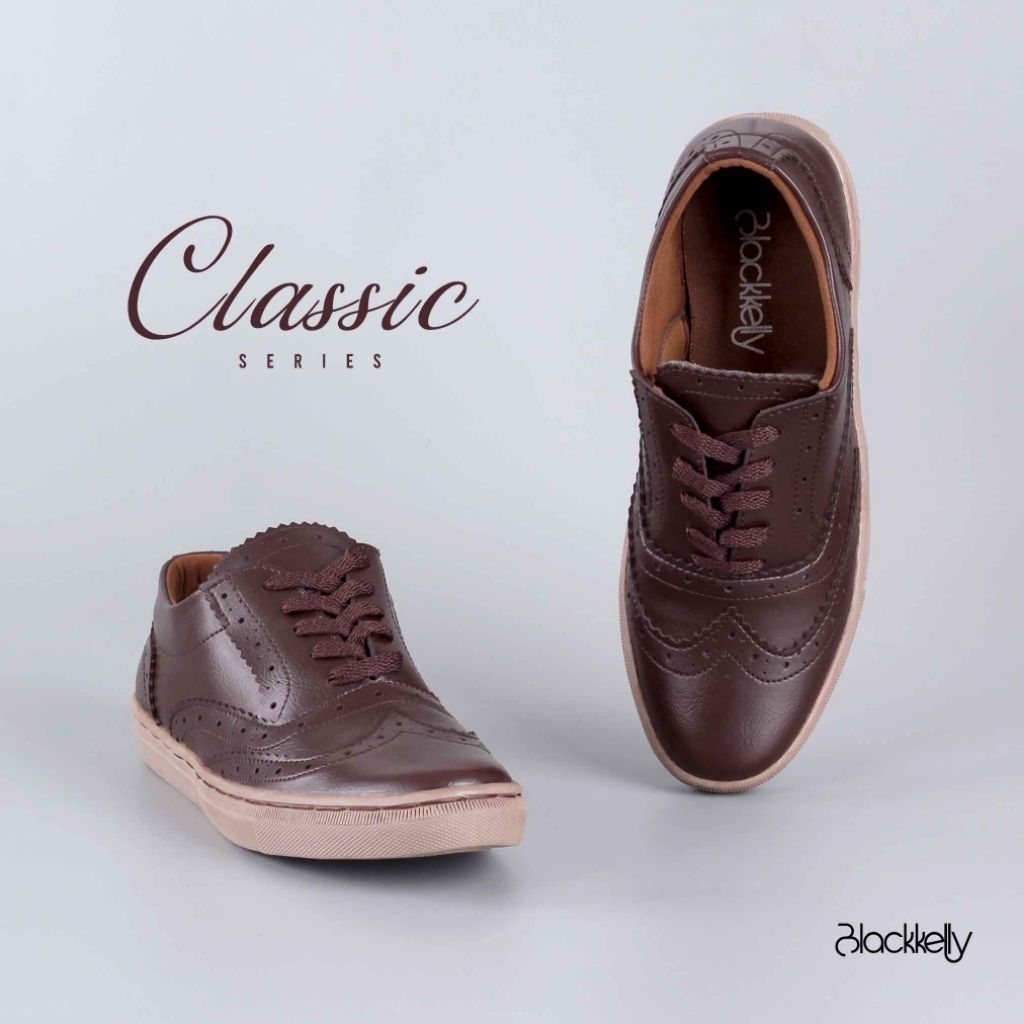 Sepatu Pantofel Pria Coklat – Formal Elegan untuk Kerja & Acara | Original Blackkelly | COD