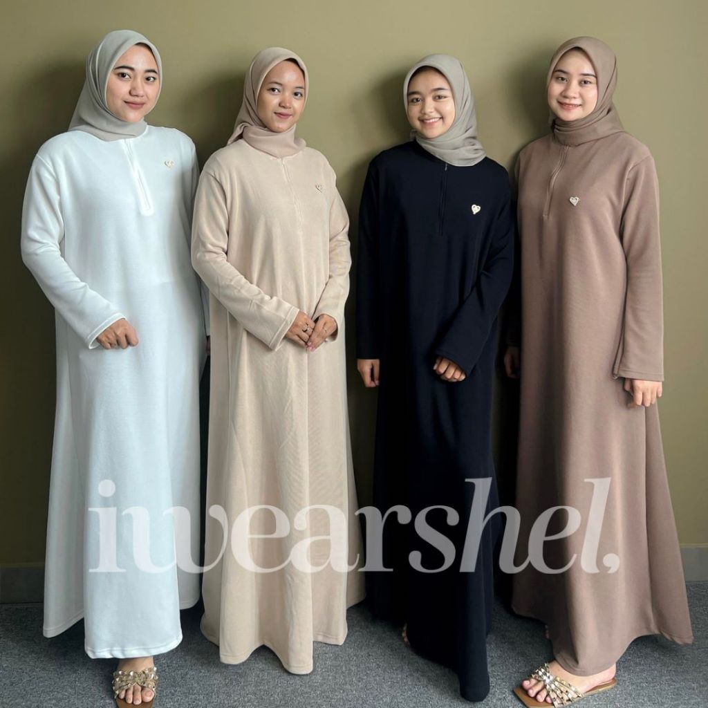 ZAAFIRA DRESS - Dress Gamis Abaya Pita Batwing Knit - Muslim Wanita