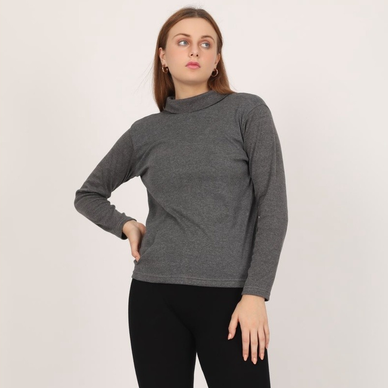 Yuglo  - Kaos Twotone Lengan Panjang Premium Kaos Polos Wanita Lengan Panjang