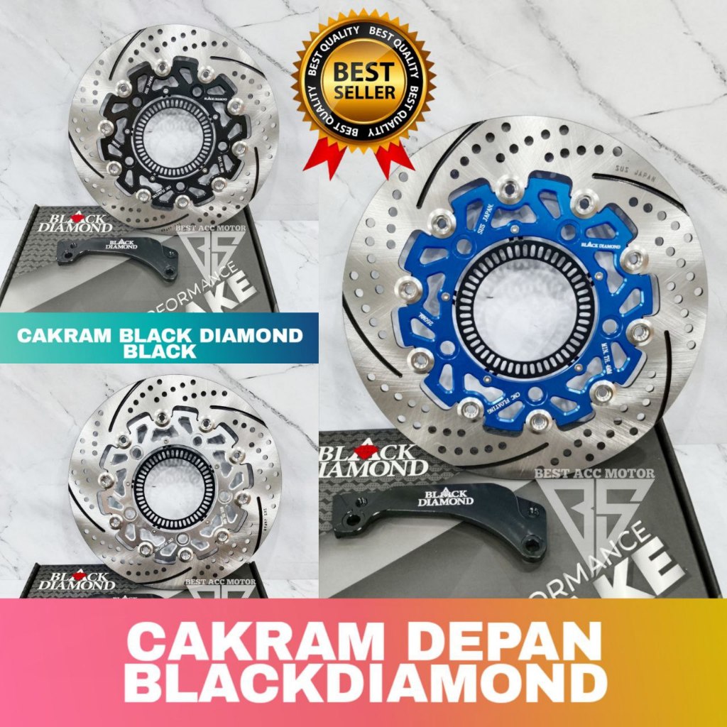 PIRINGAN CAKRAM DEPAN BLACKDIAMOND 260MM NMAX AEROX PCX 150 PCX 160 ABS CBS BEAT VARIO CNC Floating 
