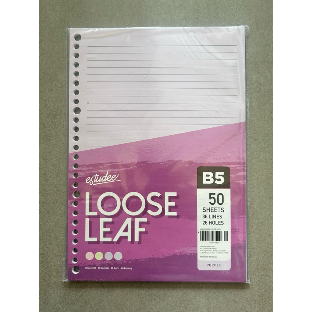 

ESTUDEE LOOSE LEAF COLOR B5
