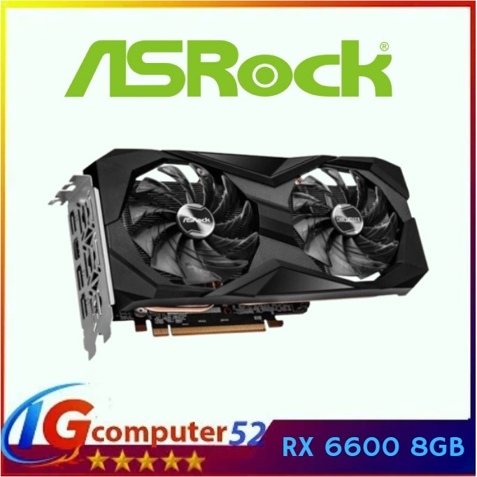 VGA ASROCK AMD Radeon RX 6600 Challenger D 8GB GDDR6 RX6600 CLD 8G