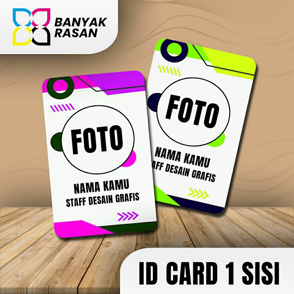 

Cetak Custom Satuan PVC ID CARD 1 SISI Tanpa Minimal Order, Murah, dan Berkualitas [Khusus File Siap Cetak] - Pengiriman dari Kota Palembang, Sumatera Selatan | Banyak Rasan Digital Printing