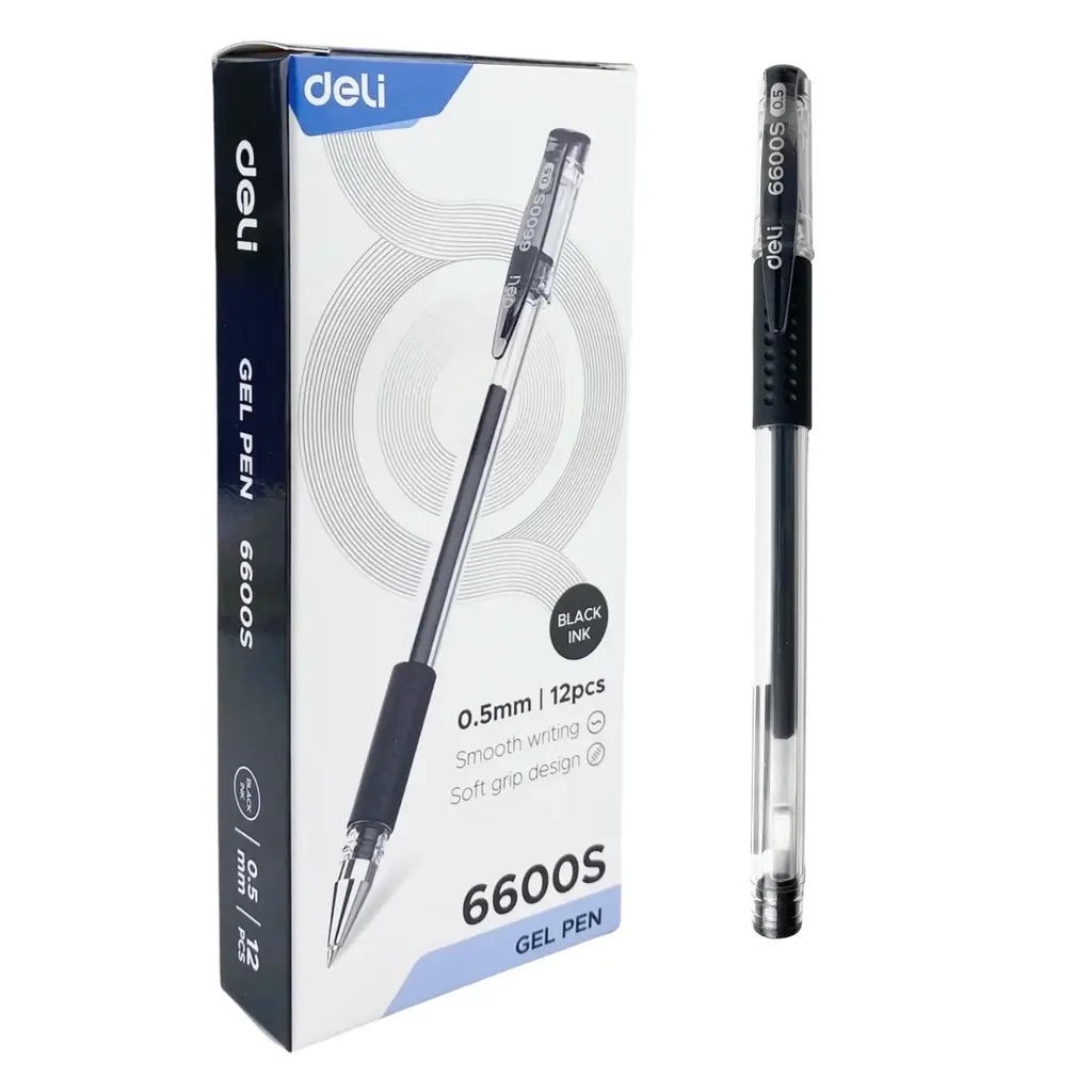 

DELI PENA GEL PEN E6600S BLACK
