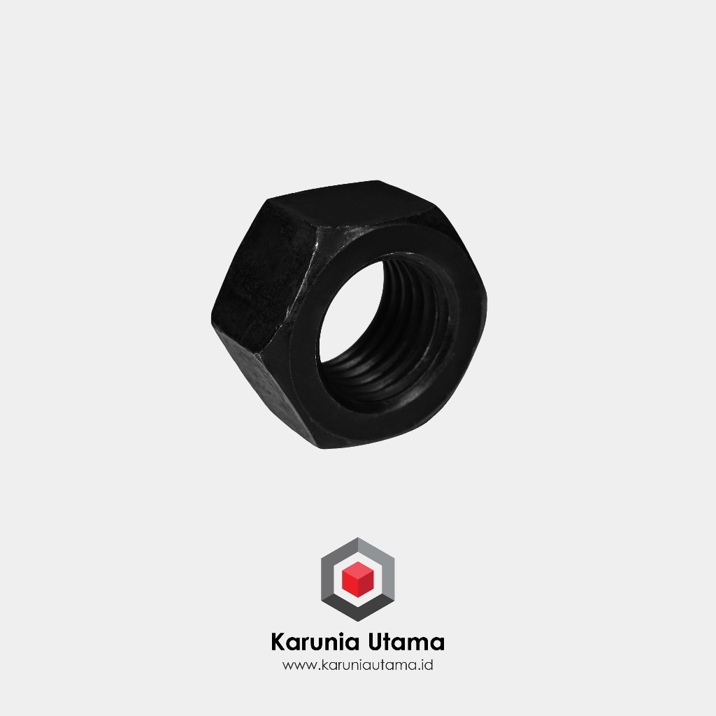 Mur Hexagonal Baja Hitam Grade 8.8 M56 / Hexagonal Nut Black Grade 8.8 M56
