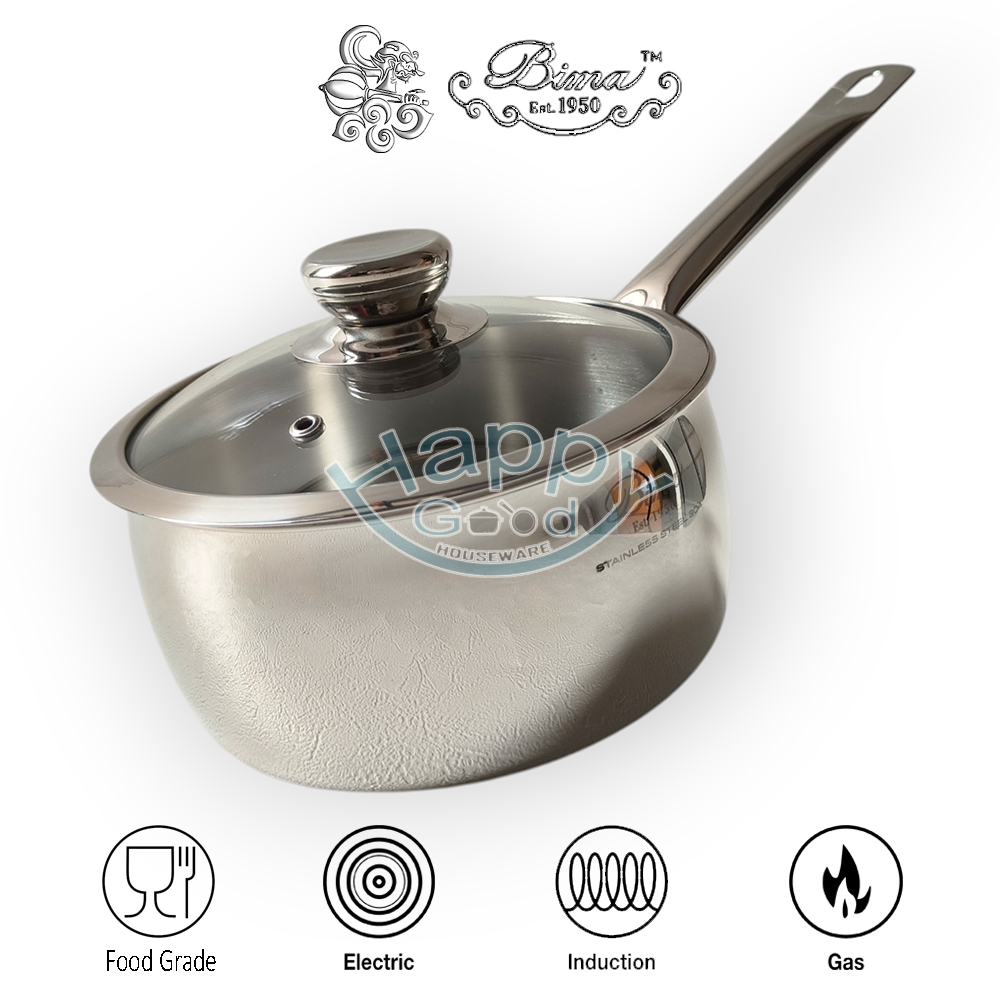 BIMA ORIGIN 18CM SAUCEPAN | PANCI MPASI | PANCI PENGGORENGAN STAINLESS STEEL SUS304