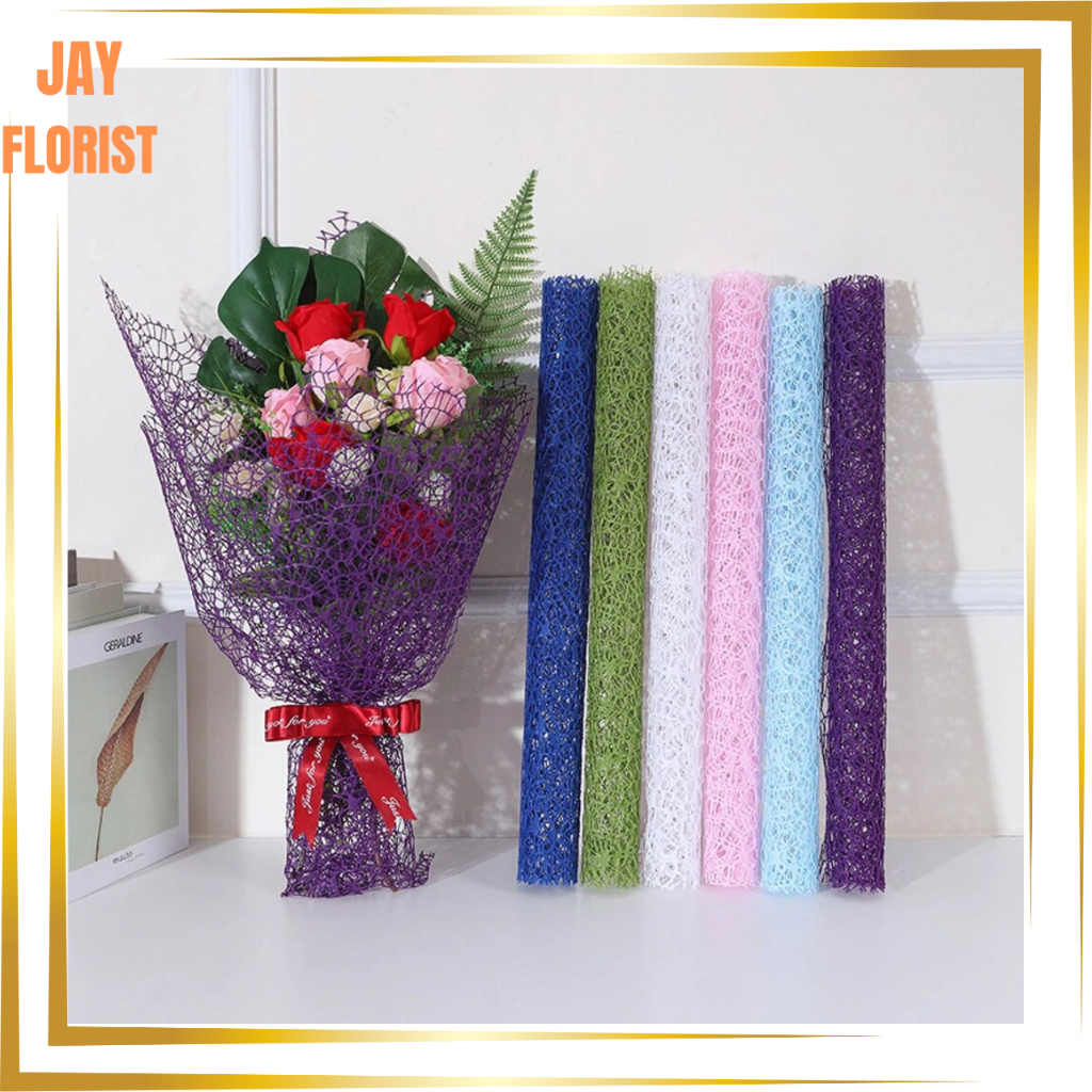 

R10 Roll Korean Jaring Net Roll Flower Wrapping Buket Bouquet Mesh Pesta Hias Dekor