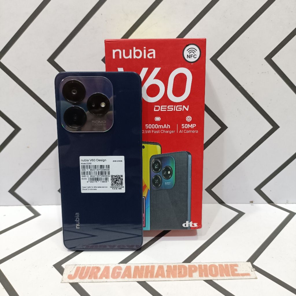 ZTE NUBIA V60 NFC 6/256GB HP BEKAS SECOND FULLSET