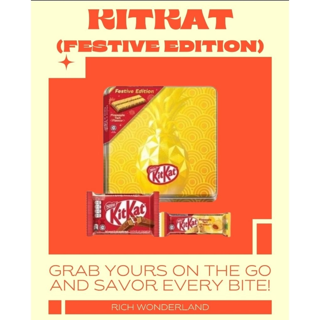 

KITKAT Special edition with box (original + pinneaple flavour)