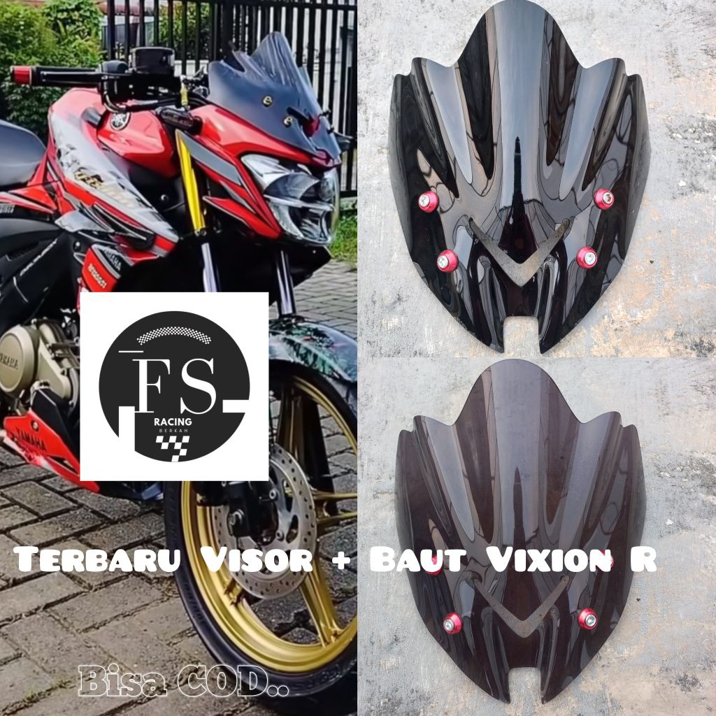 VISOR VIXION NEW R 155 VVA VISOR WINDSHIELD VIXION R NEW MODEL TERBARU PLUS BAUT VARIASI