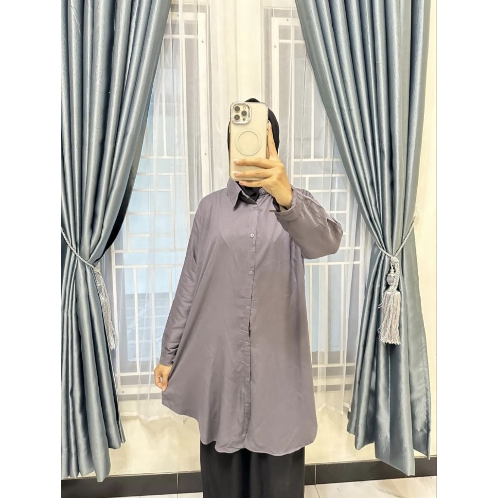 Terbaru Tunik Jumbo Rayon Twill Premium / Atasan Tunik Jumbo Terbaru