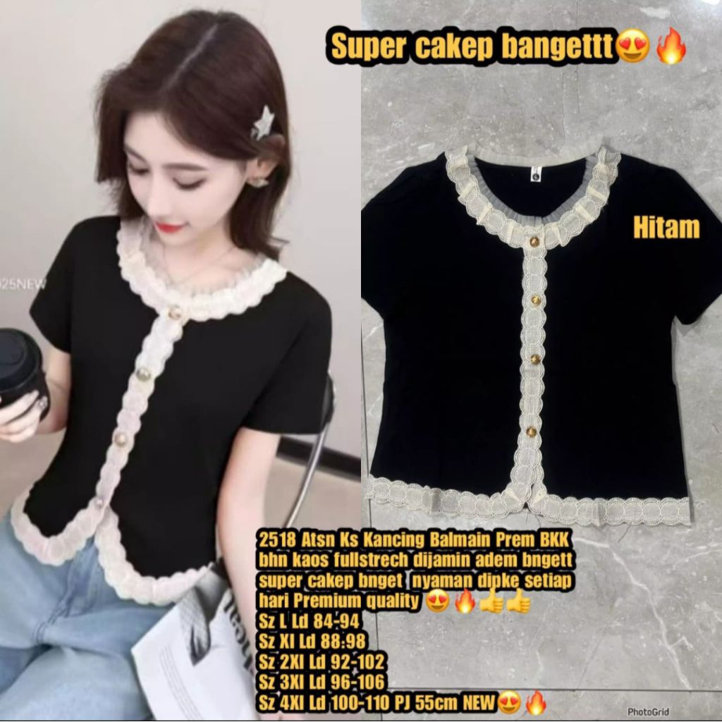 2518 atasan kaos kancing Balmain bkk