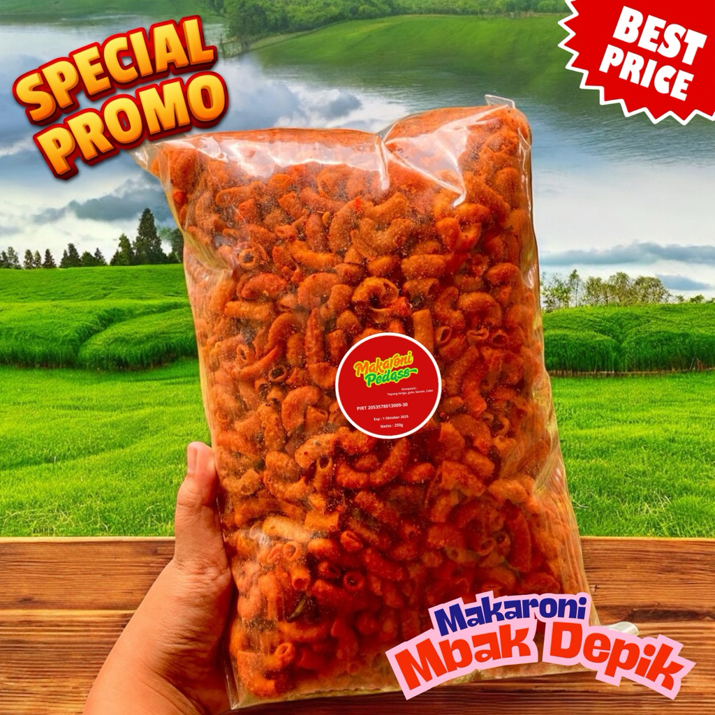 

Makaroni Extrapedas 1/4kg | Makaroni Pedas Extra 250g | Makaroni Murah Surabaya