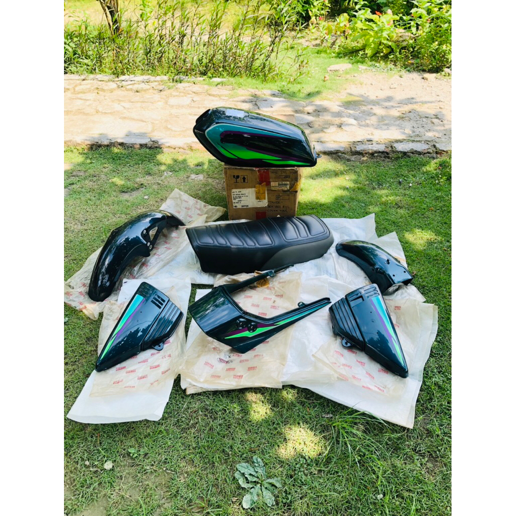 Tangki tengki set body bodi yamaha rxs rx special hijau nos original