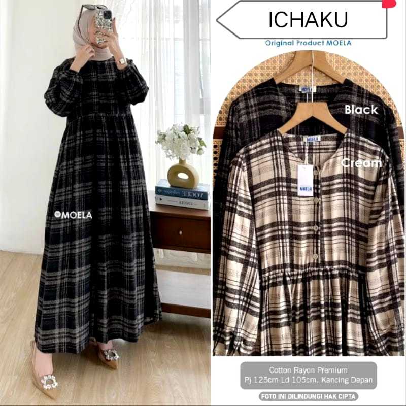 TERMURAH GAMIS LV BURBERRY RAYON DRESS KOTAK RAYON TERBARU
