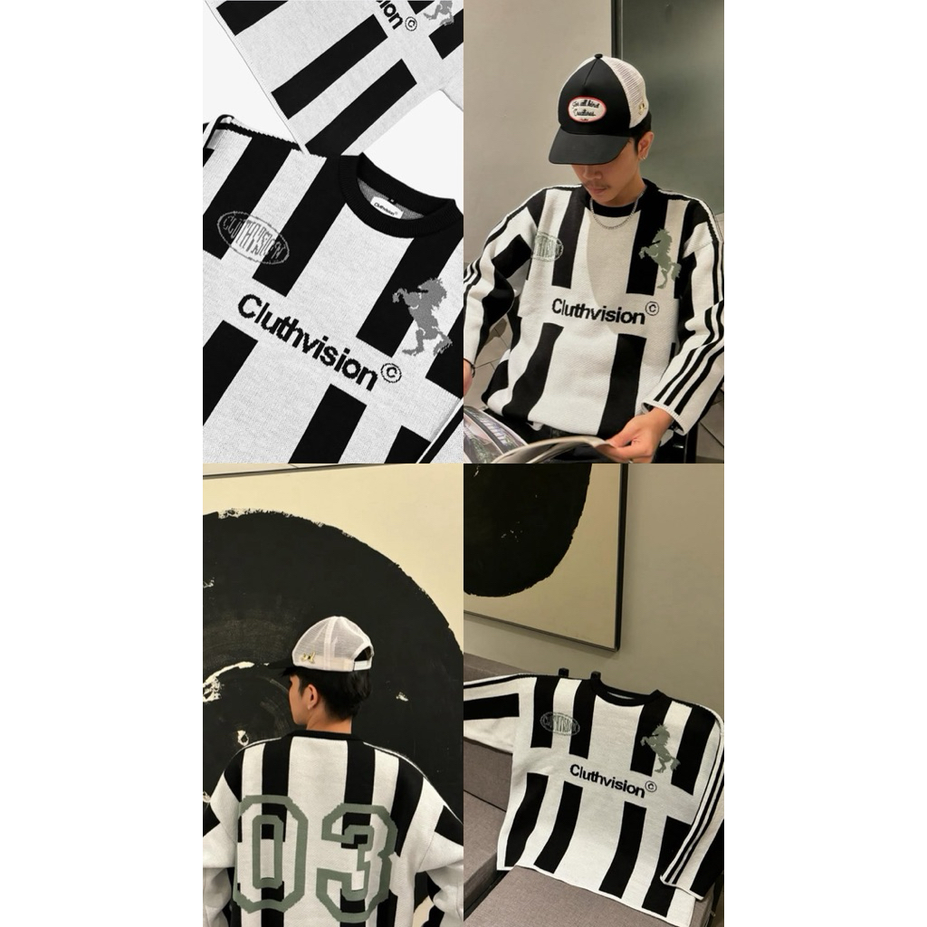 KNITWEAR BLACK AND WHITE EDITION CLUTHVISION