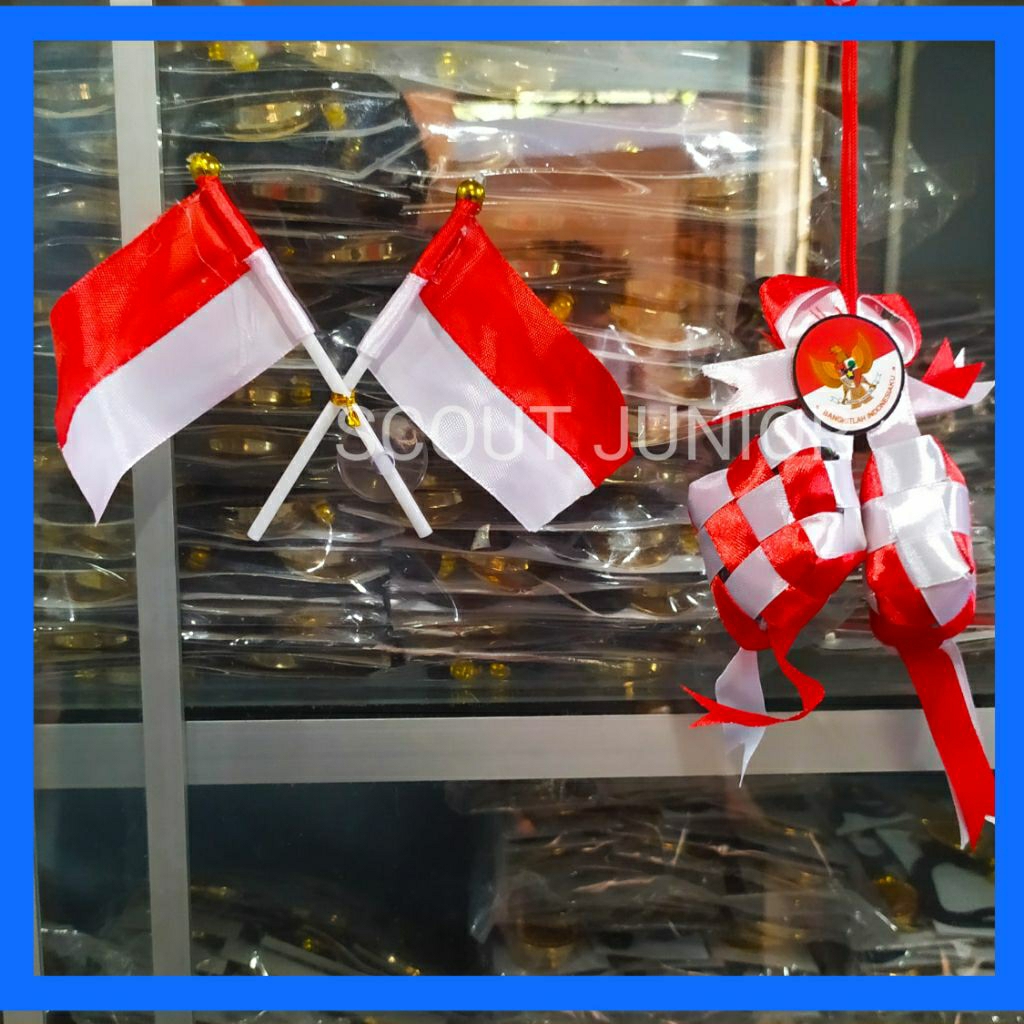 BENDERA MERAH PUTIH TEMPEL - BENDERA KACA MOBIL - BENDERA MERAH PUTIH - TEMPEL KACA