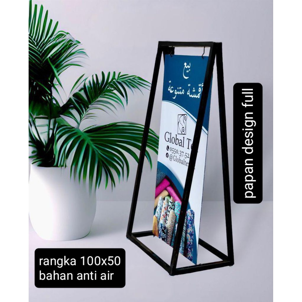 standing banner akrilik/ banner papan nama/signage