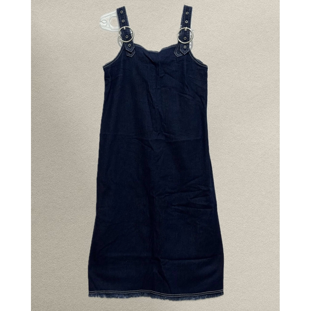 Et Cetera Jumpsuit Overall Skirt Rok Y2k - Denim Jeans Navy Biru Dongker