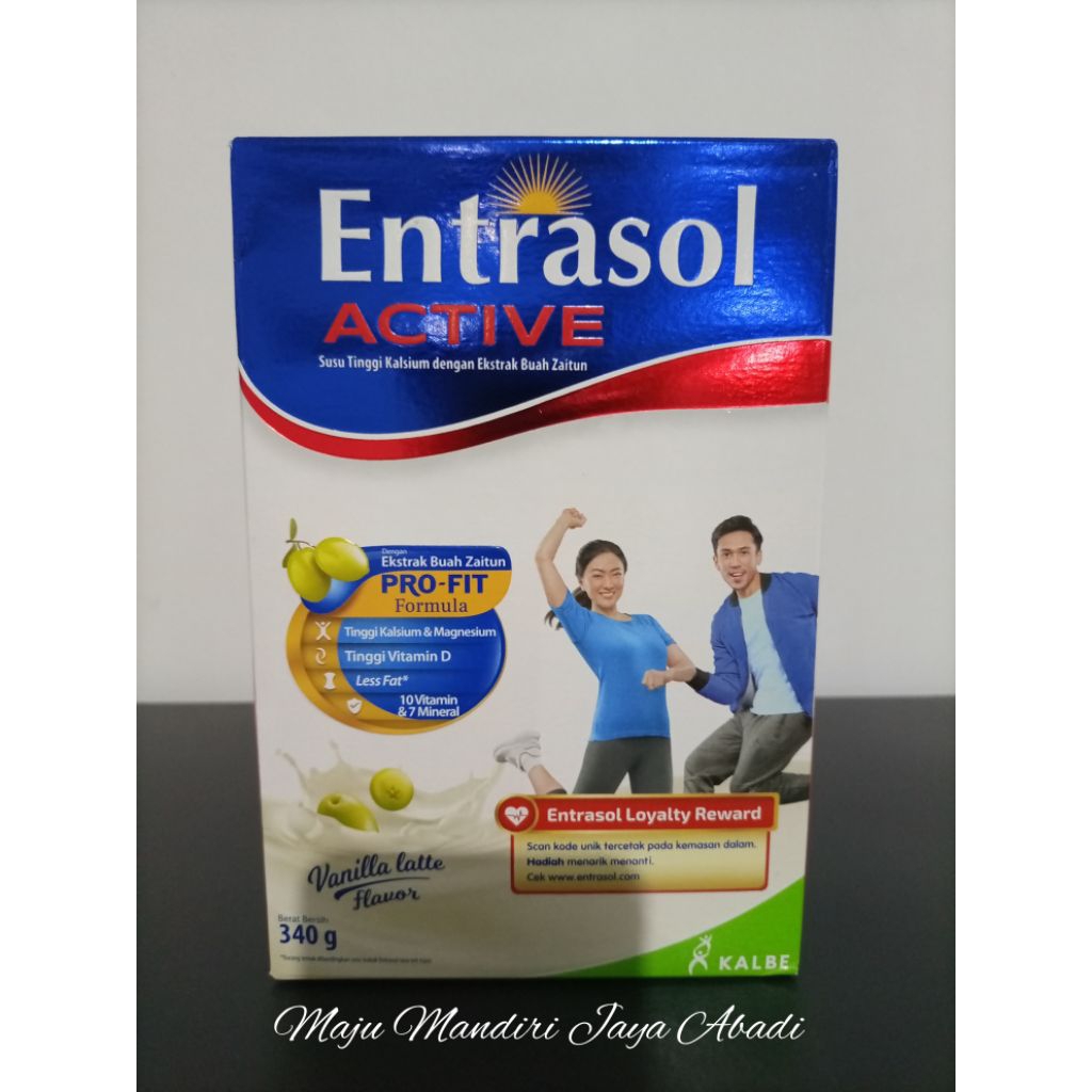 

Entrasol Active Vanilla Latte 340 g | Susu Tinggi Kalsium dan Vitamin D