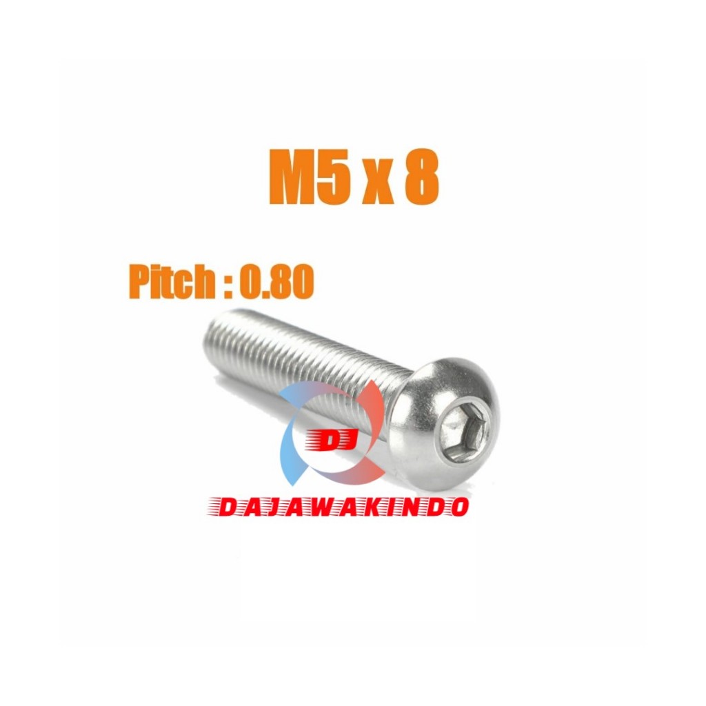 Baut L Button M5 x 8 / Baut Button L M5 x 8 SUS 304