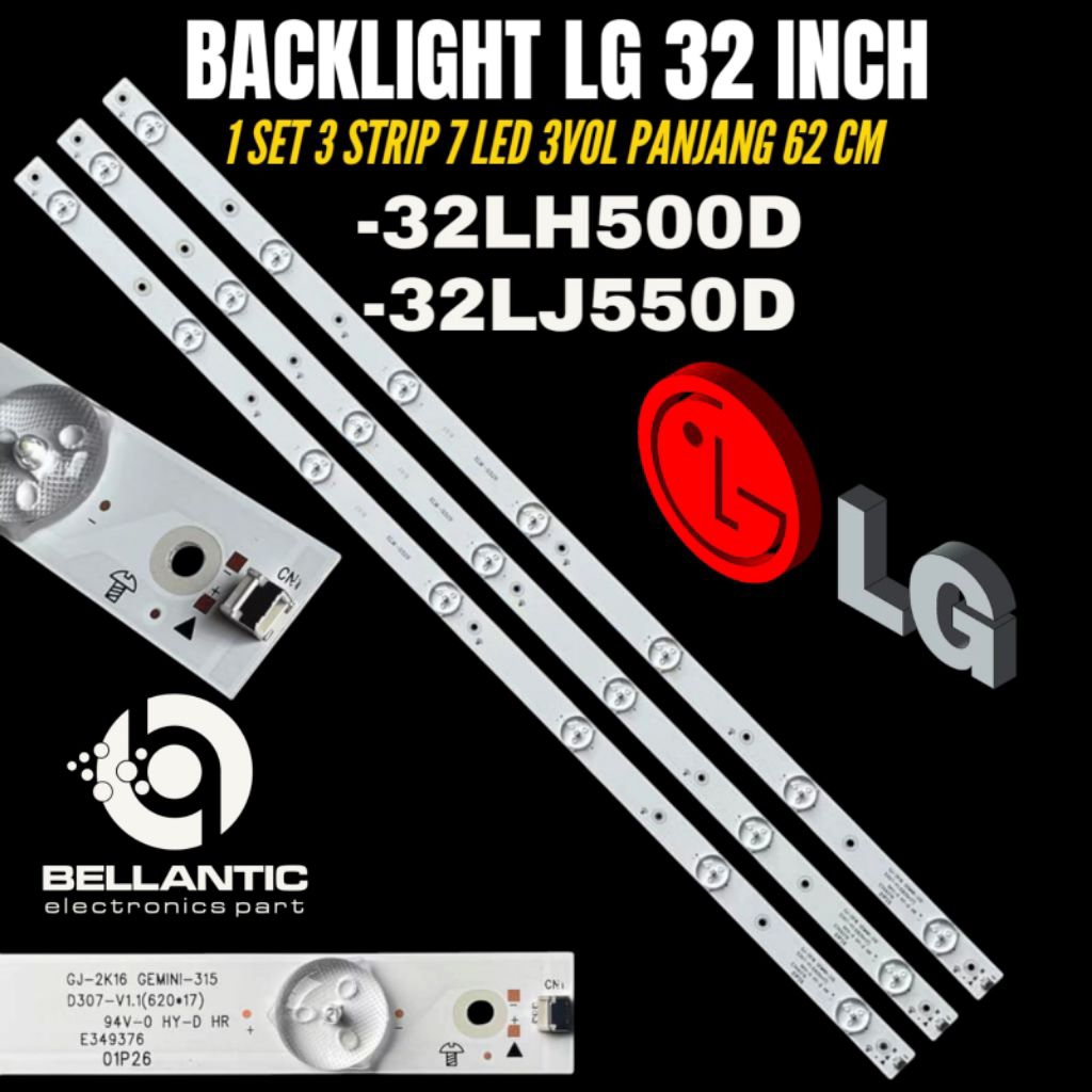 BACKLIGHT TV LED 32INCH LG 32LH500D-32LJ550D  BACKLIGHT TV LED LG 32 INCH