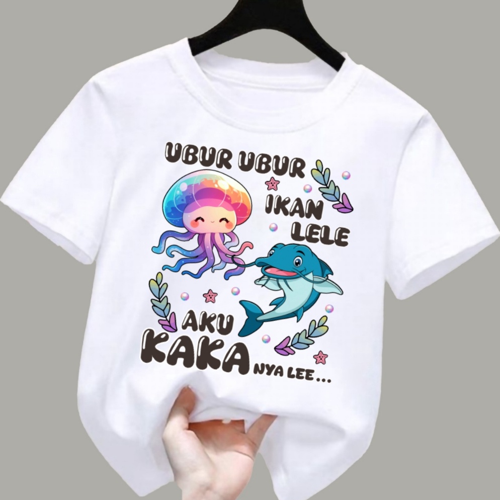 Lihat Disini Baju Atasan Kaos Anak PerempuanLakilaki Gambar Ubur Ubur Ikan Lele Aku Kaka Nya Lee Len