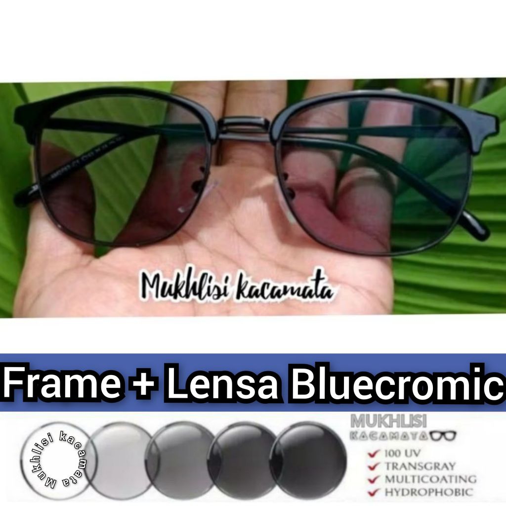 Kacamata bluecromic kacamata wanita pria kacamata photocromic antiradiasi bluray