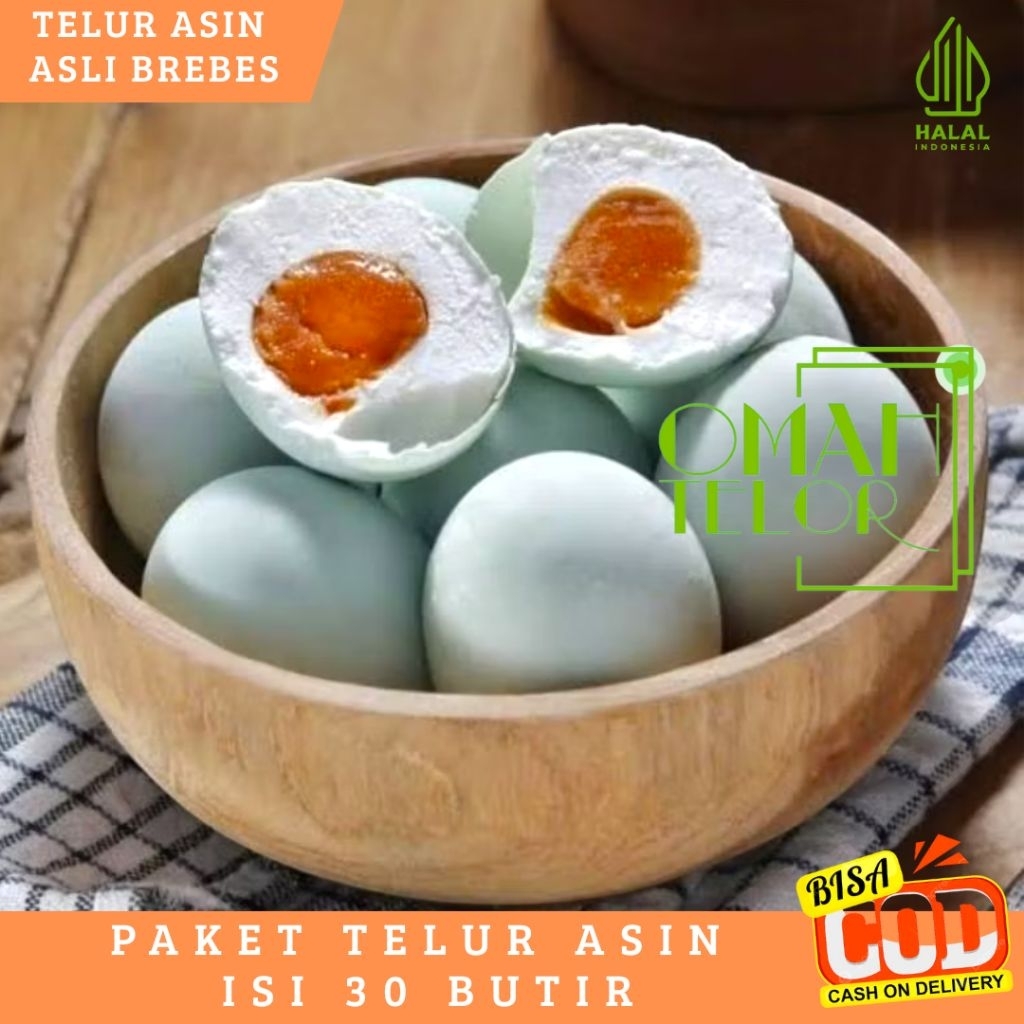 

Telor Asin Isi 30 Butir Telur Asin Brebes Asli Matang Masir Berminyak Kualitas Premium