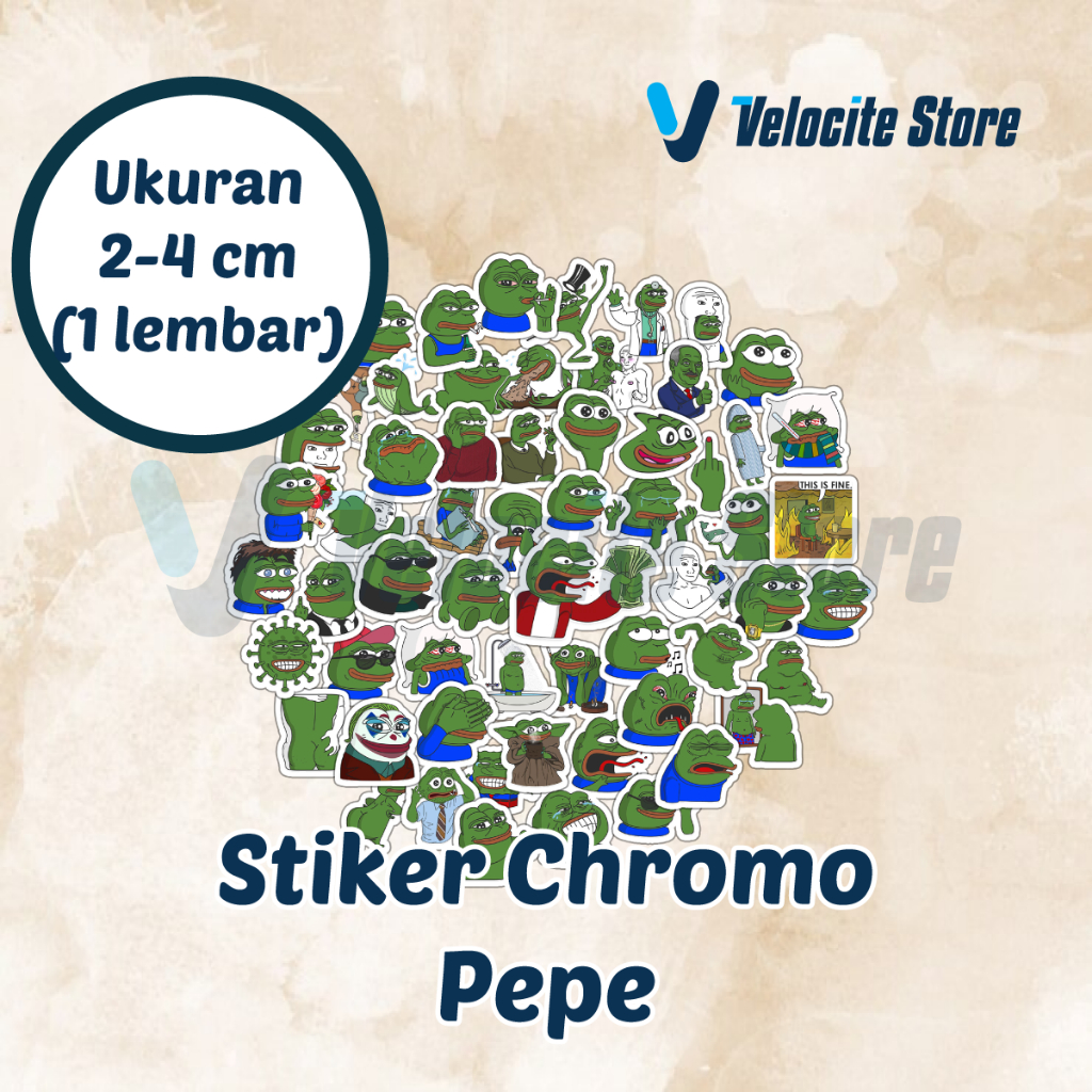 

Stiker Chromo Pepe Ukuran 2-4 cm (1 Lembar)