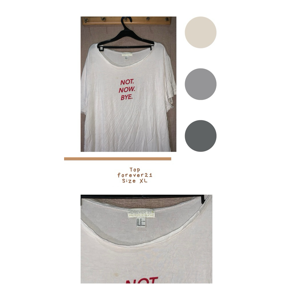 (preloved) forever21 kaos basic (noda)