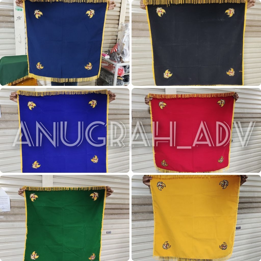 

Baru Alas Taplak Baki Pengibar Bendera Paskibra Bahan Beludru Garuda Bordir 4 Sisi Full Rumbai