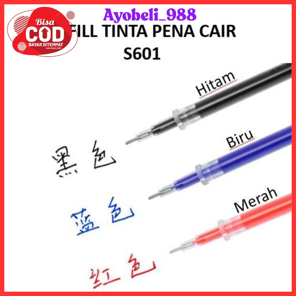 

【AYOBELI988】Refill Tinta Pulpen Cair / Tinta Pena Cair Biru Hitam Merah / Isi Ulang Pulpen Gel