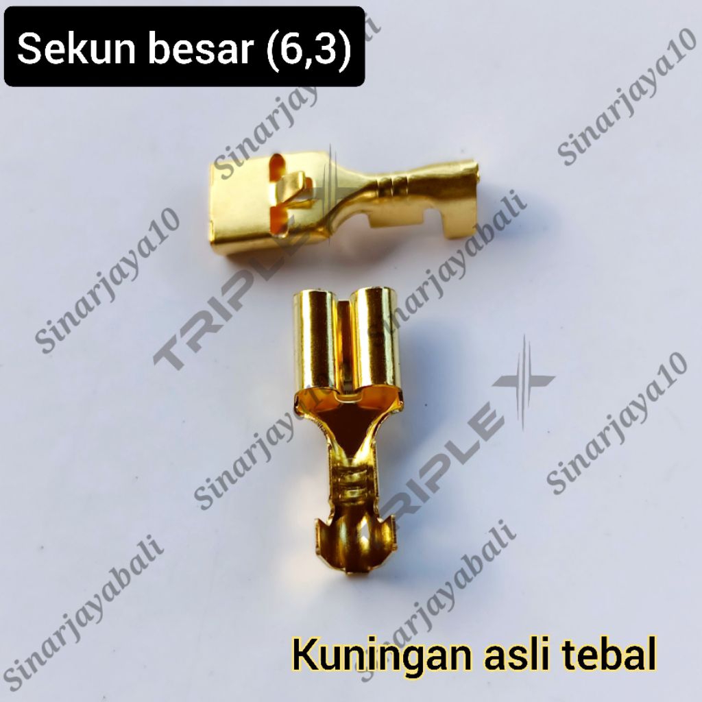 sekun besar 6,3 skun terminal 6.3 pin konektor sambungan kabel motor mobil lite box relay fuse klaks
