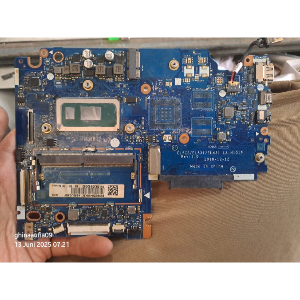 Mobo lenovo s340 core i5 gen 8  /EL5C3,EL531,EL431 buat kanibalan