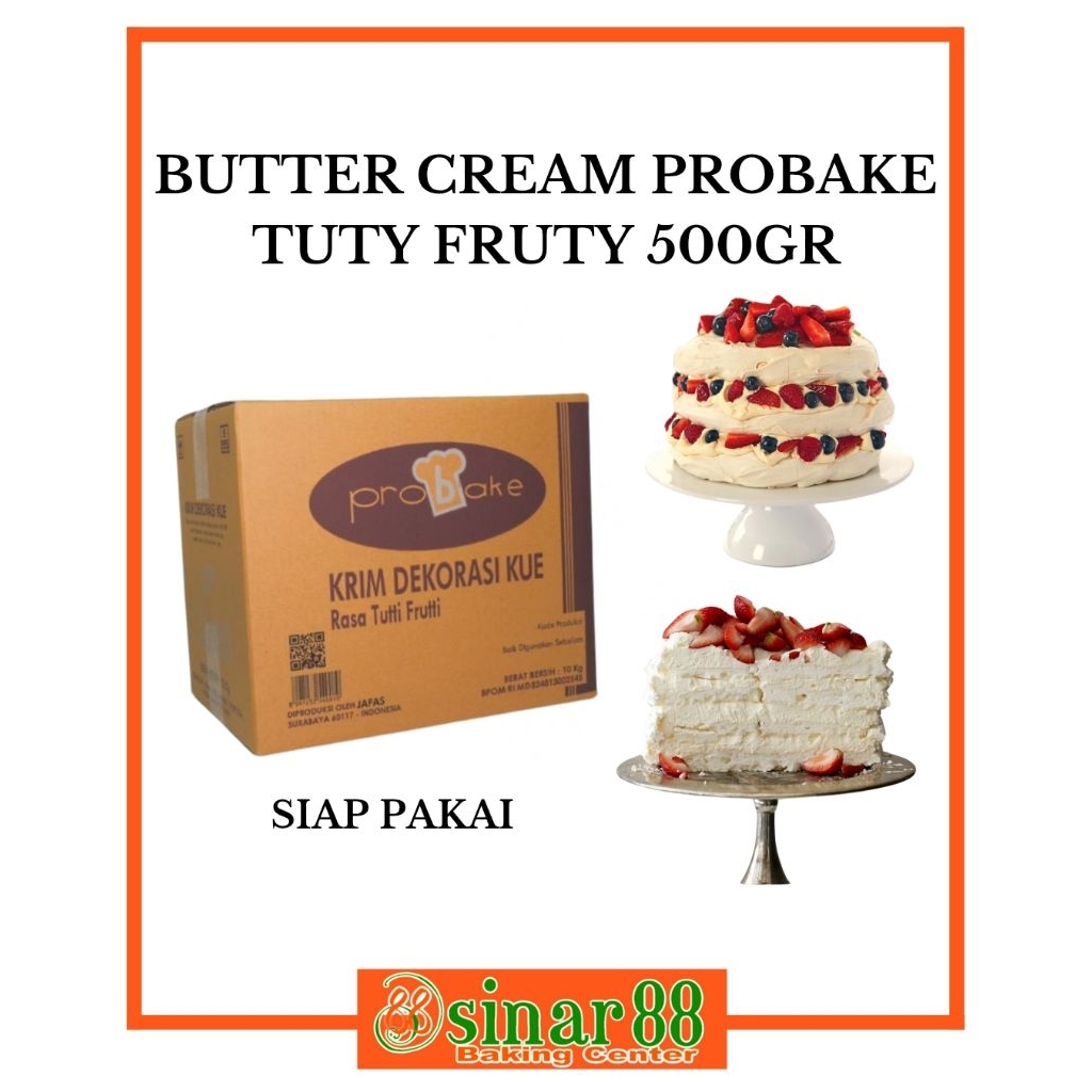 

Butter Cream Probake (Tutty Fruity) 500gr