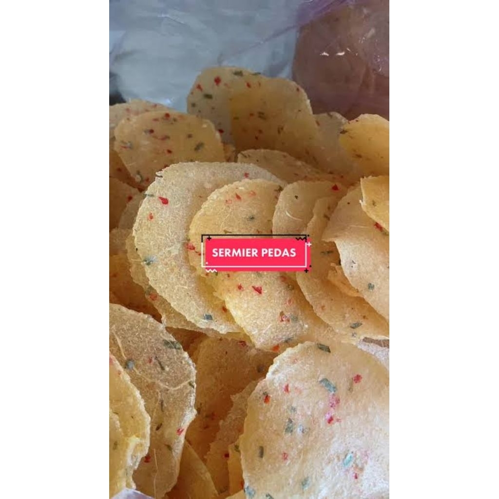 

Opak Sermier Pedas Manis Setengah Kilo 500 gram gurih,enak, renyah