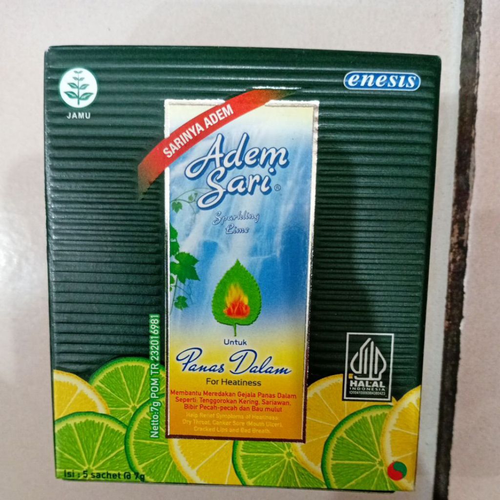

Adem Sari Untuk Panas Dalam 1 Ktk isi 5 Sachet @7gr