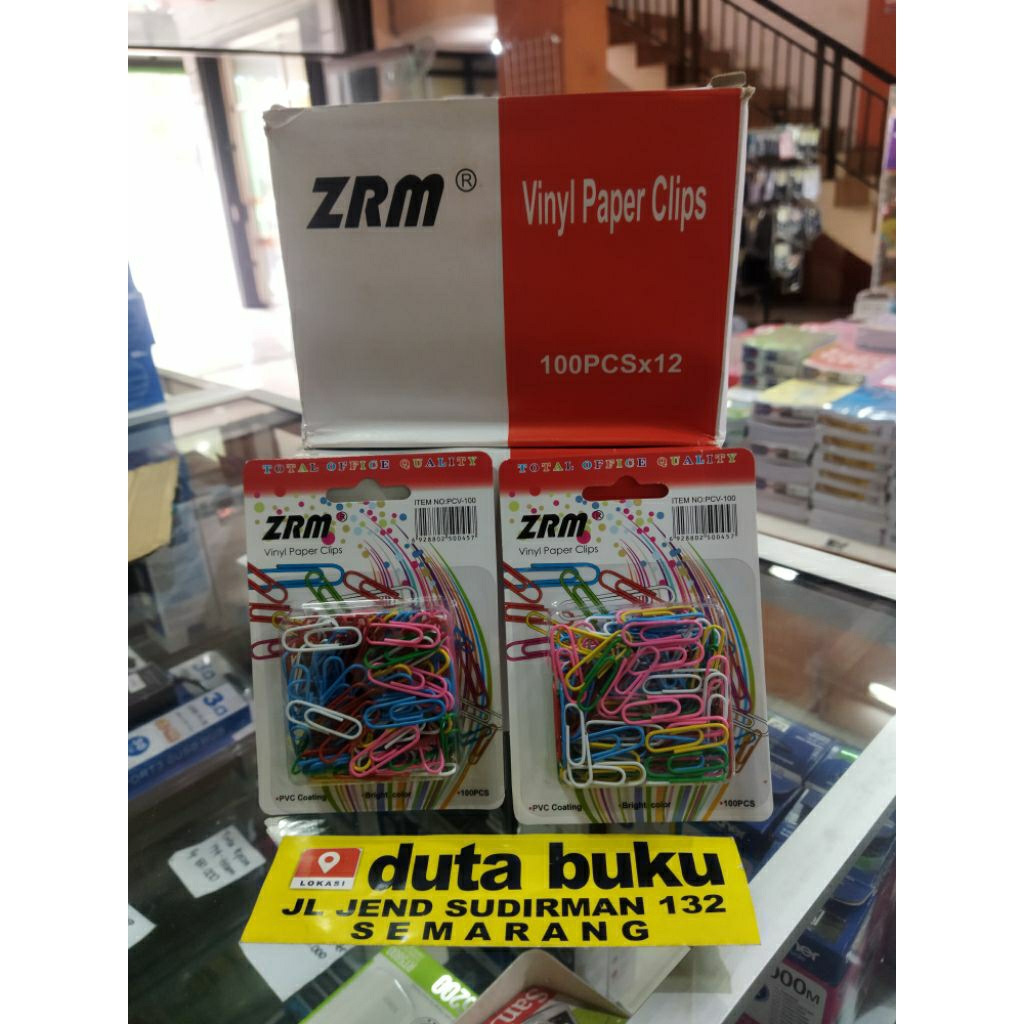 

Klip Kertas / Vinyl Paper Clips Warna Warni / Penjepit Kertas ZRM 100 pcs
